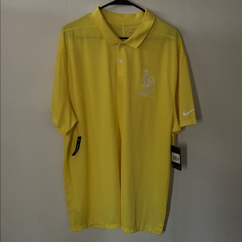 Nike Men's Yellow Polo Shirt
